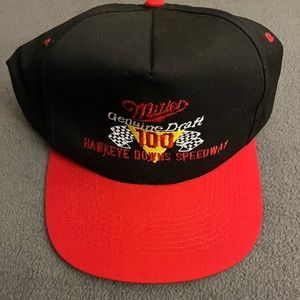 Vintage Miller Genuine Draft 100 Racing SnapBack Hat